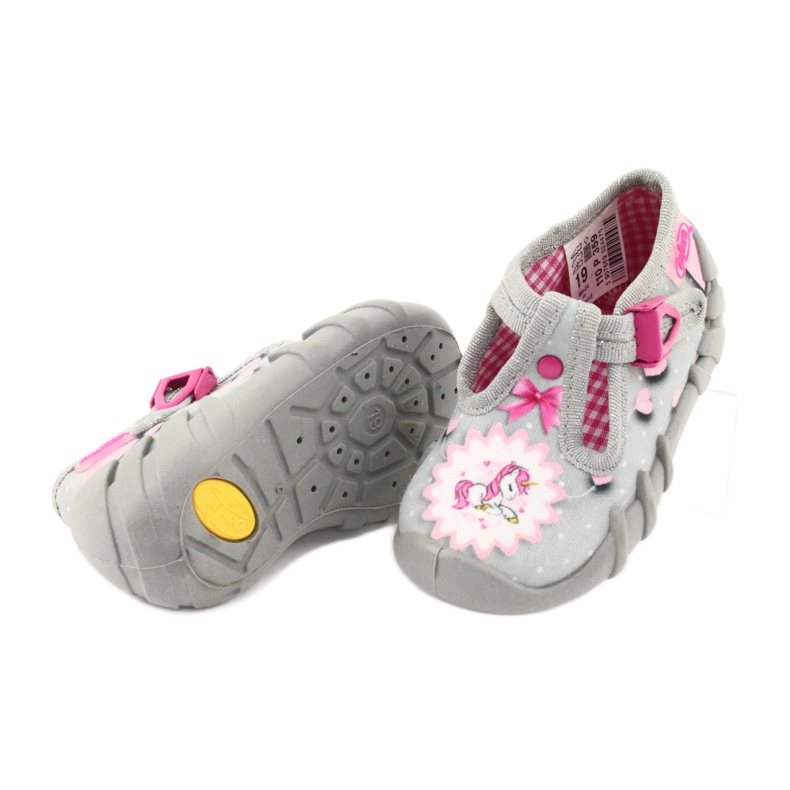 Befado Kinderschuhe 110P359 rosa grau 4