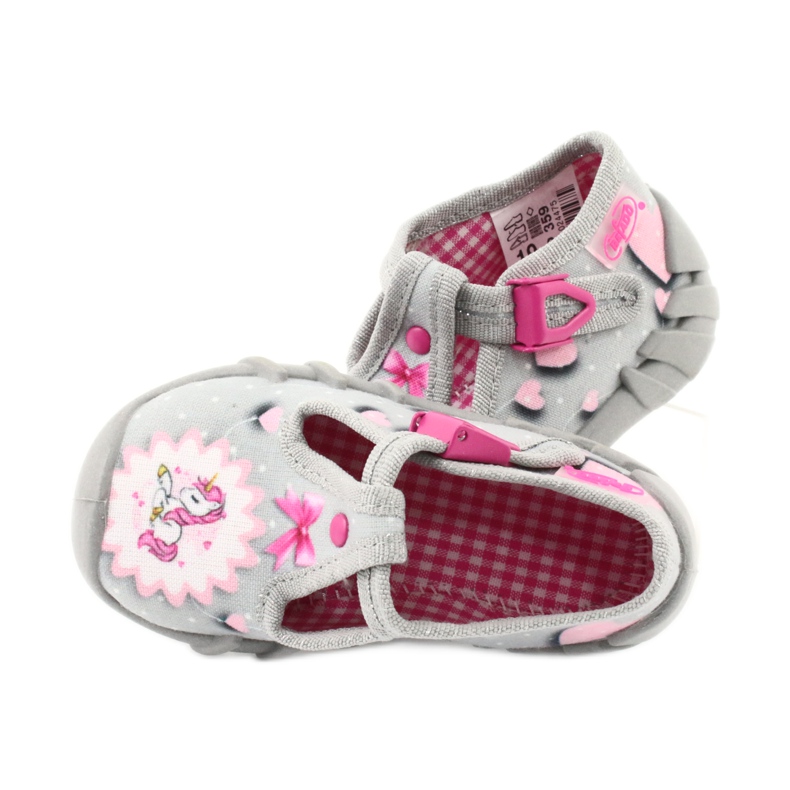 Befado Kinderschuhe 110P359 rosa grau 5