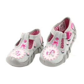 Befado Kinderschuhe 110P359 rosa grau 3