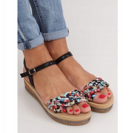 Schwarze Damensandalen CK151P Schwarz 1