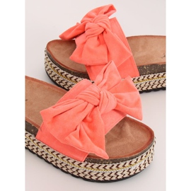 Coral CK137P Coral Slipper mit hoher Sohle orange 2