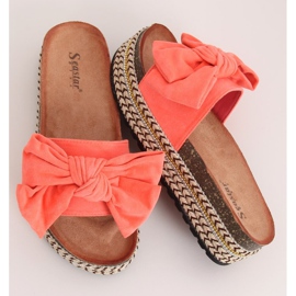 Coral CK137P Coral Slipper mit hoher Sohle orange 1