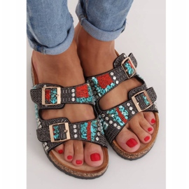 Scholki mit schwarzen Perlen CK133P Schwarz mehrfarbig 1