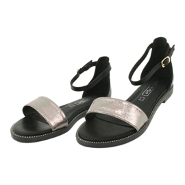 Ledersandalen Filippo DS1285 / 20 BK SI schwarz mehrfarbig grau 2