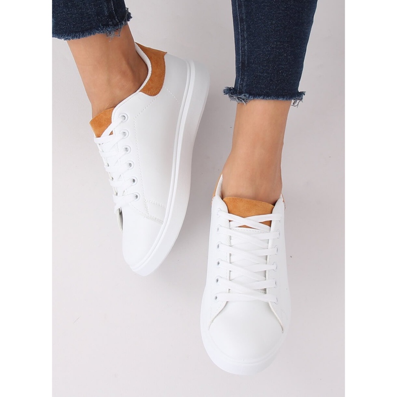 Weiße Damen Sneaker LA85P Camel 2