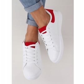 Weiße Damen Sneaker LA85P Rot 2