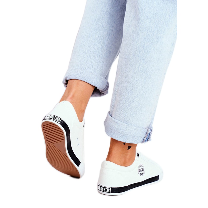 Damen Sneaker Big Star Weiß FF274228 schwarz 1