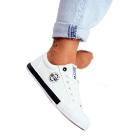 Damen Sneaker Big Star Weiß FF274228 schwarz 2