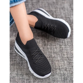 SHELOVET Textile schwarze Turnschuhe 1