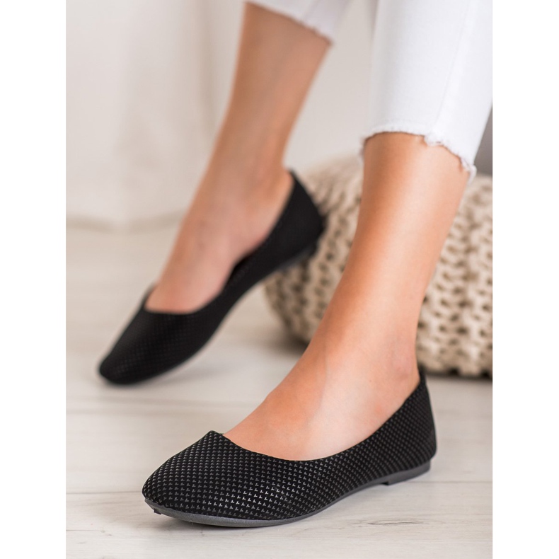 BAOLIKANG Schwarze Ballerina mit Muster 2