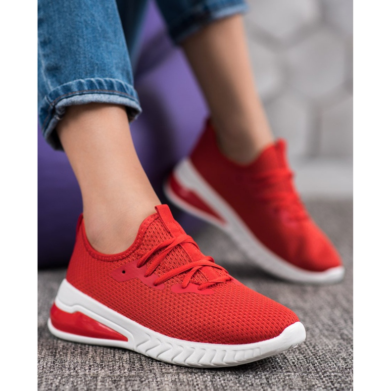 SHELOVET Textil-Sneakers rot 1