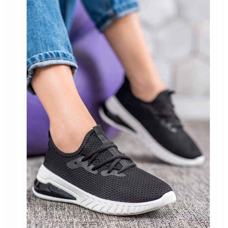 SHELOVET Textil-Sneakers schwarz 1