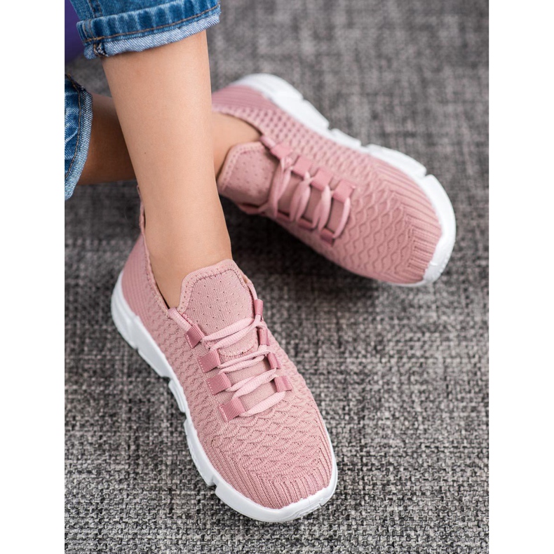 SUPER COOL Rosa Textil-Sneakers 1