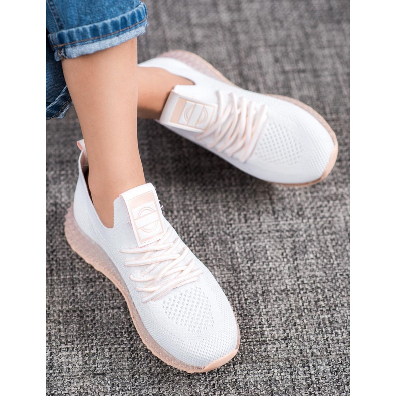 SHELOVET Sneakers mit transparenter Sohle weiß 2