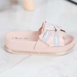 Queen Vivi Beige Mode Hausschuhe 2