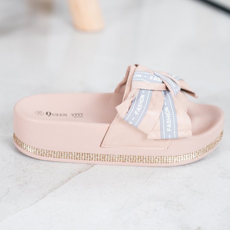 Queen Vivi Beige Mode Hausschuhe 2