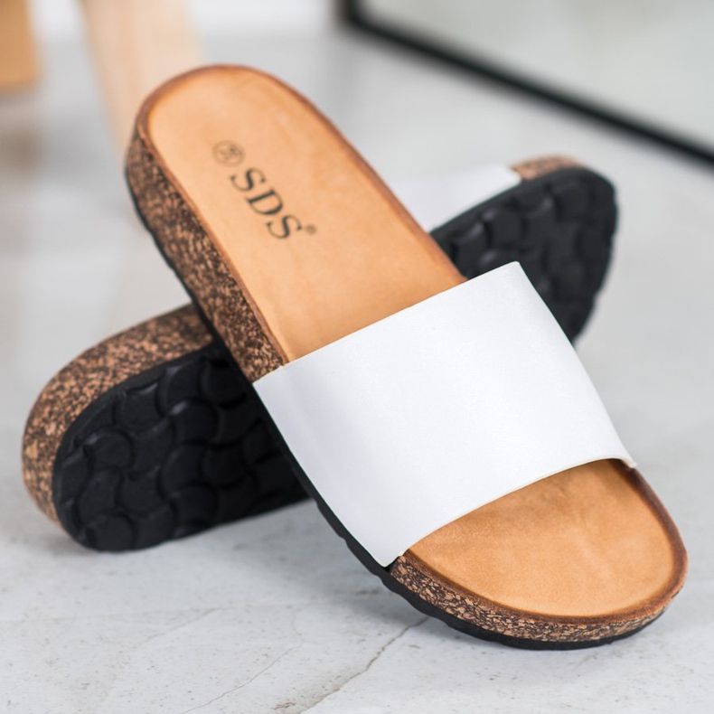 SDS Klassische Hausschuhe weiß 1