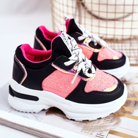 FRROCK Matylda Kinder Sportschuhe schwarz mit Glitzer mehrfarbig 2