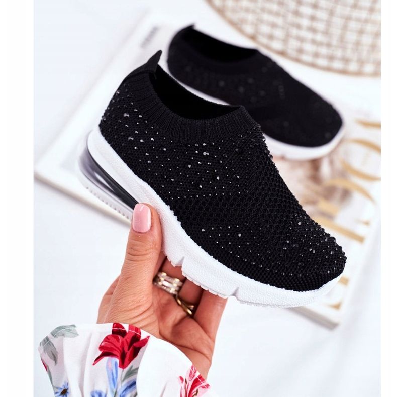 FRROCK Linda Kinder-Sportschuhe in Schwarz mit Zirkonia 2