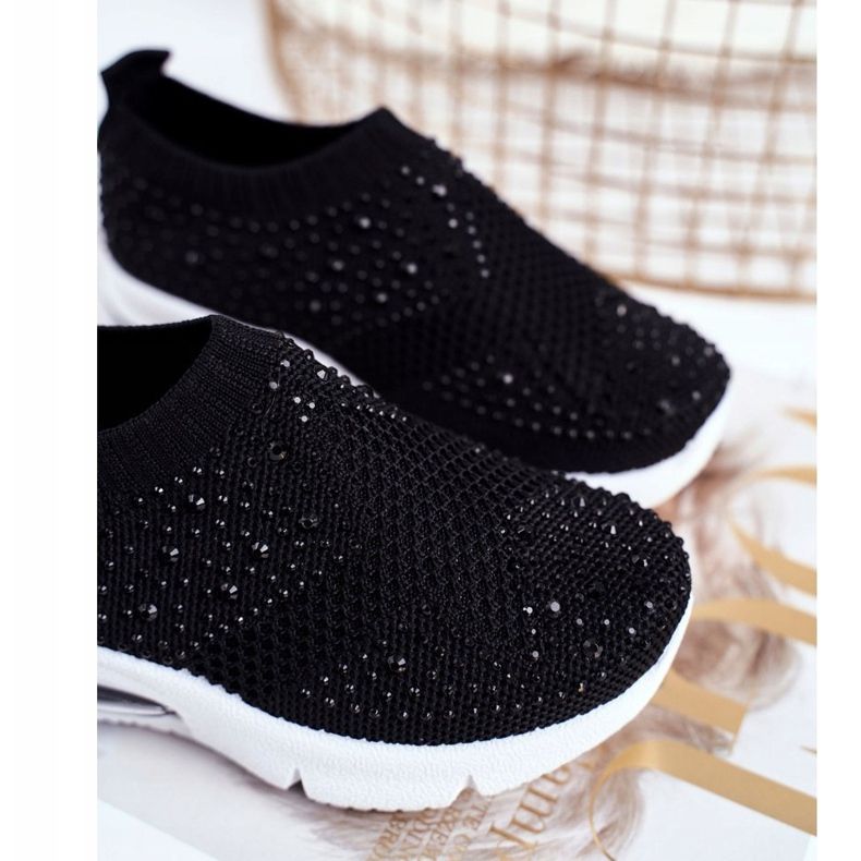 FRROCK Linda Kinder-Sportschuhe in Schwarz mit Zirkonia 1