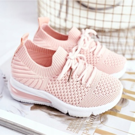 FRROCK Sportschuhe für Kinder zum Schnüren Rosa Lena 1