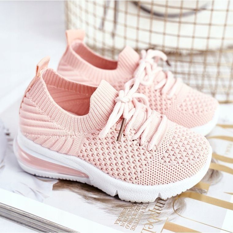 FRROCK Sportschuhe für Kinder zum Schnüren Rosa Lena 1