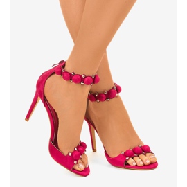 Fuchsiafarbene Sandalen mit hohem Absatz GH-5A5735-19 rosa 2