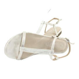 Silberne Sandalen für Damen Filippo DS1297 / 20 SI silber- 3