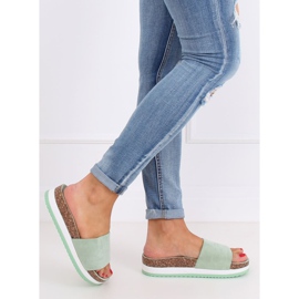 Aquamarin-Hausschuhe für Damen CK184P Grün 2