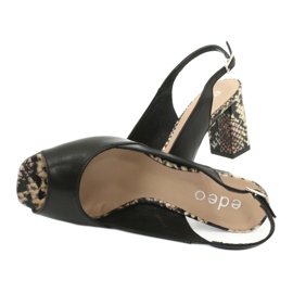 Edeo Damen Sandalen schwarz / Tier 3499A-1193 4