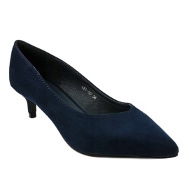 Marineblaue Pumps auf einem LEI-167-Absatz navy blau 1