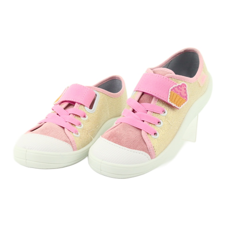 Befado Kinderschuhe 251Y141 rosa gelb 3