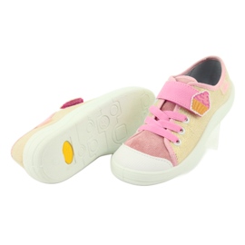 Befado Kinderschuhe 251Y141 rosa gelb 4