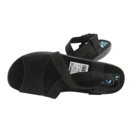 Bequeme schwarze Damensandalen Adanex 17498 3