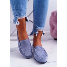 Damen Loafer Sergio Leone Wildleder Hellblau Winted 2