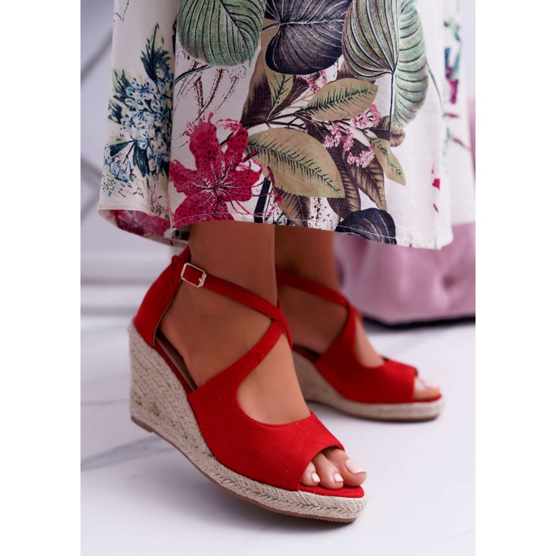 BUGO Damen Sandalen auf Espadrilles Red Margus rot 1