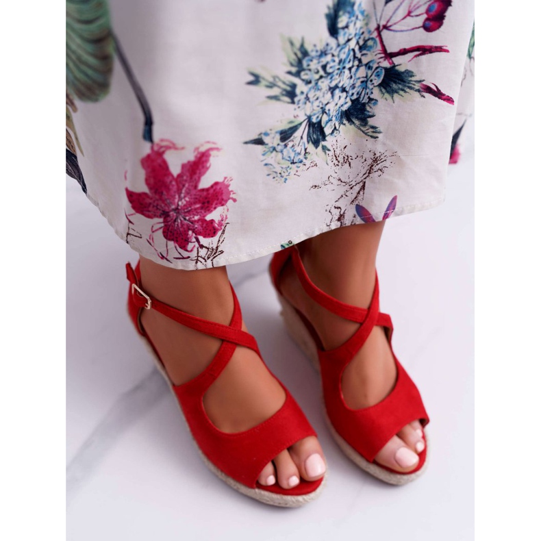 BUGO Damen Sandalen auf Espadrilles Red Margus rot 2