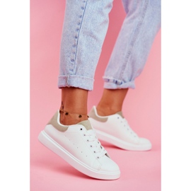 SEA Damen Sportschuhe Weiß mit grünem Absatz Milly 2