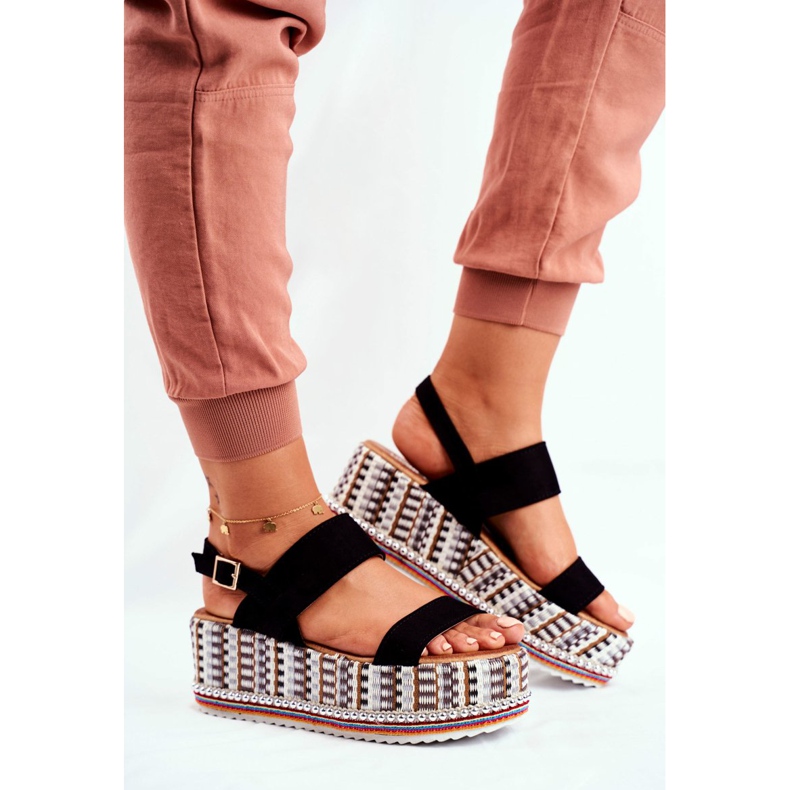 ADY Damen Sandalen On The Platform Black Sandy schwarz 2