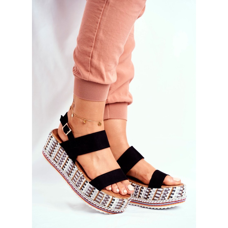 ADY Damen Sandalen On The Platform Black Sandy schwarz 1