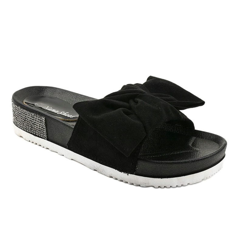 Schwarze Freizeitschuhe mit LW-10 Schleife 1