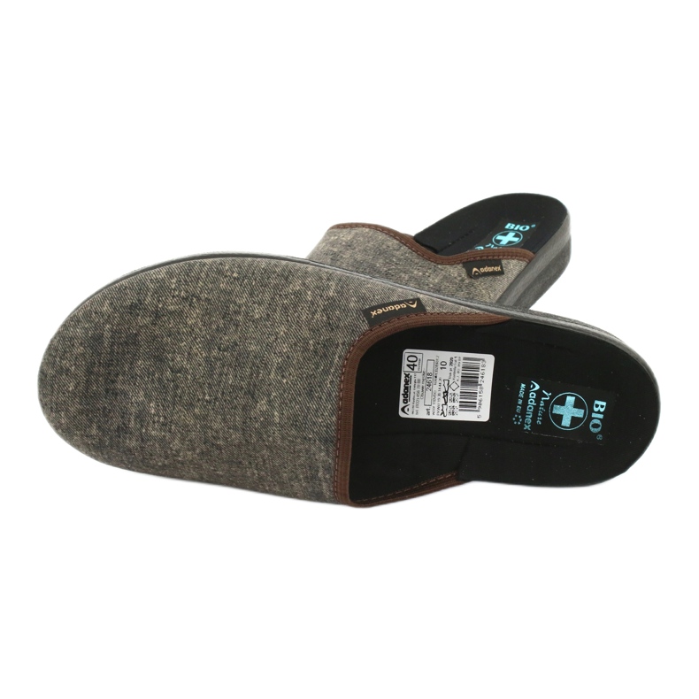 Adanex 24618 Herrenhausschuhe grau 4