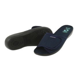 Adanex Marineblaue Hausschuhe mit Klettverschluss 3