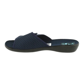 Adanex Marineblaue Hausschuhe mit Klettverschluss 1