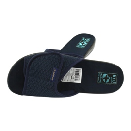 Adanex Marineblaue Hausschuhe mit Klettverschluss 4