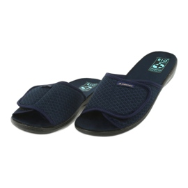 Adanex Marineblaue Hausschuhe mit Klettverschluss 2