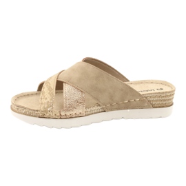 Bequeme COMFORT INBLU SABBIA OF020 Hausschuhe beige golden 1