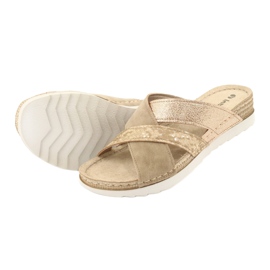 Bequeme COMFORT INBLU SABBIA OF020 Hausschuhe beige golden 3