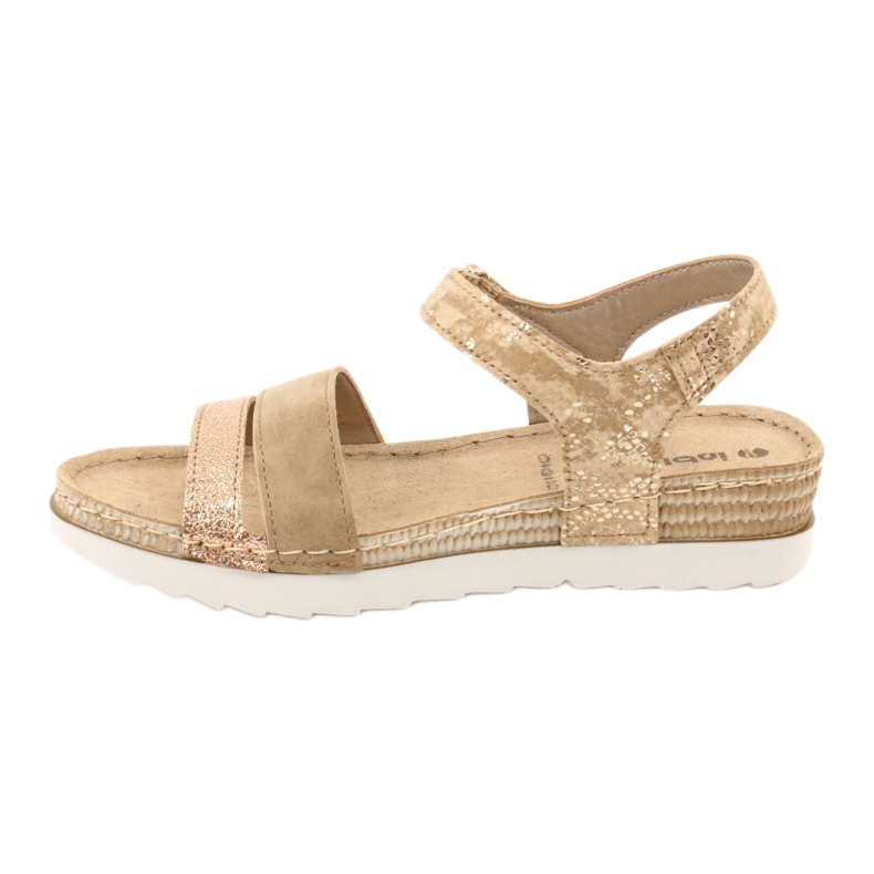 Sandalen mit Ledereinsatz Inblu Platino OF019 beige golden 1