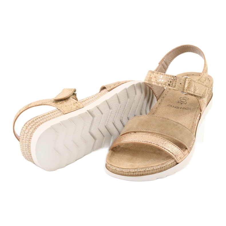 Sandalen mit Ledereinsatz Inblu Platino OF019 beige golden 3